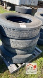 (4) 11R24.5 Tires