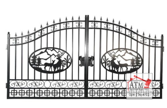 NEW 14' Estate Gate w/ Deer