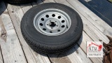 (1) NEW 205/75R-15 5m4.5 Tire/Wheel Assy