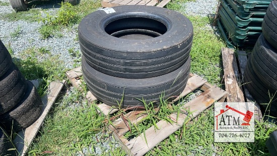 (2) 295/75R22.5 Tires