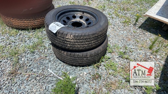 (2) 6 Lug 195/60R15 Trailer Tires