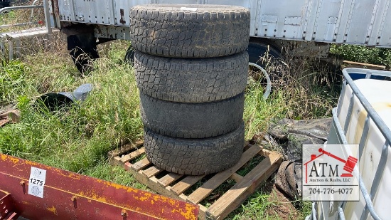 (4) 8-Lug 37x12.50R20 Wheels/Tires