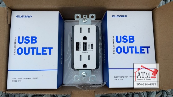 (6) NEW 110V Receptacles w/ USB ports