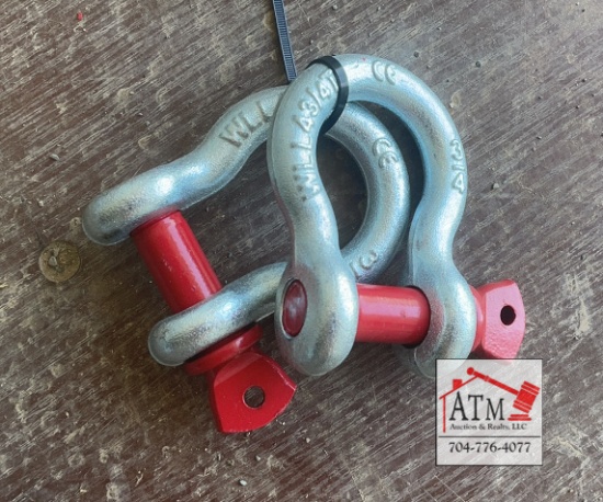 (2) NEW 3/4" Screw Pin Anchor Shackles
