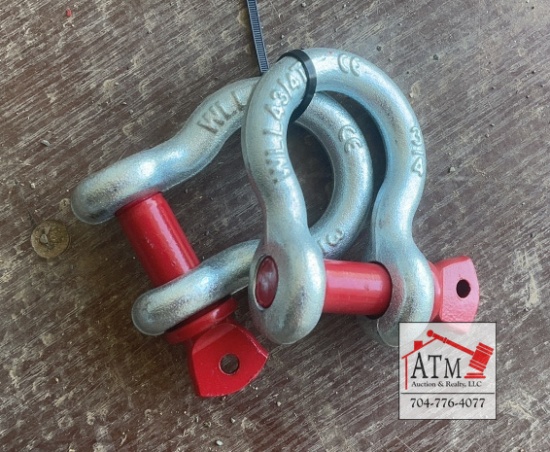(2) NEW 3/4" Screw Pin Anchor Shackles