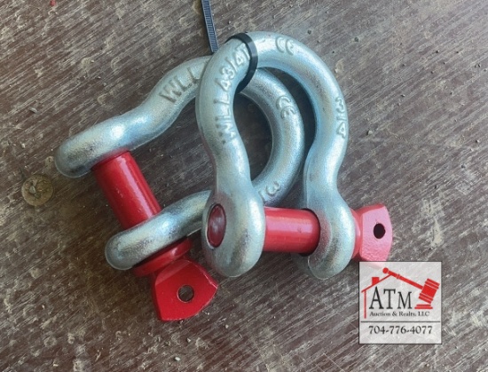 (2) NEW 3/4" Screw Pin Anchor Shackles