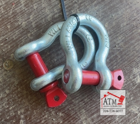 (2) NEW 3/4" Screw Pin Anchor Shackles