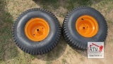 (2) NEW 20x8.00-8 Tire/Wheel Assy - Orange