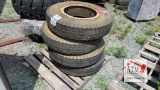 (4) 8.25-20 Tires & Split Rims