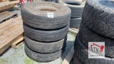 (4) 10 Lug 12R22.5 Tires/Wheels