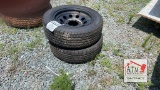 (2) 6 Lug 195/60R15 Trailer Tires