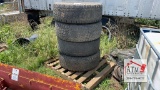 (4) 8-Lug 37x12.50R20 Wheels/Tires