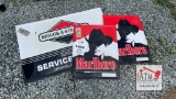 (3) Metal Signs