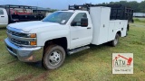 2017 Chevrolet 3500 4X4 Crane Truck