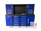 NEW 7' Work Bench w/ 18 Drawers, Blue