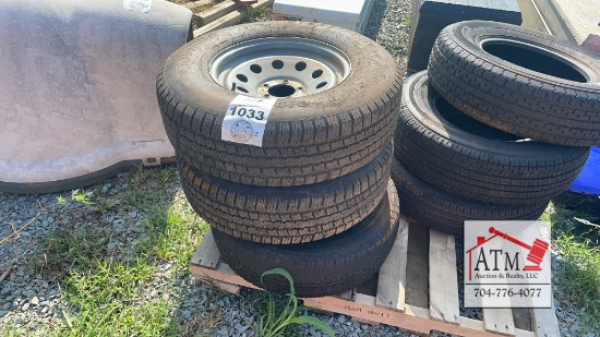 (3) 225/75R15 Tires & Wheels