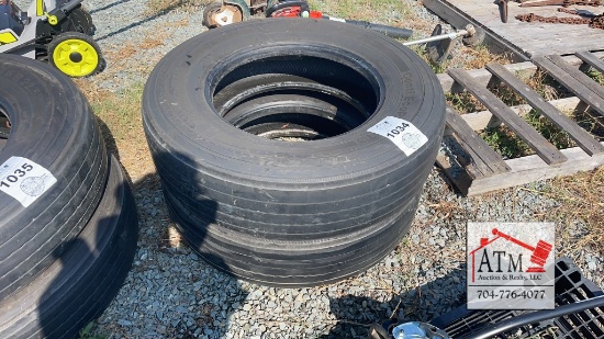 (2) 295/75R22.5 Tires