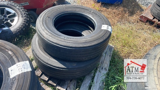 (2) 295/75R22.5 Tires