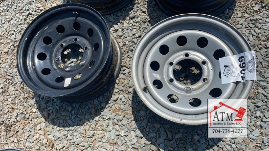 (2) 15" 6-Lug Trailer Wheels
