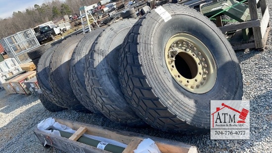 (6) Military 450/80R20 6x6 Wheels