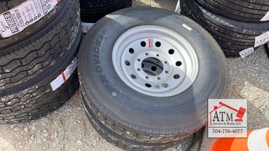 (1) NEW 235/80R-16 14-Ply Tire/Wheel Assy