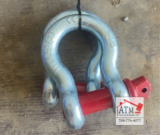 (2) NEW 1-1/8" Screw Pin Anchor Shackles