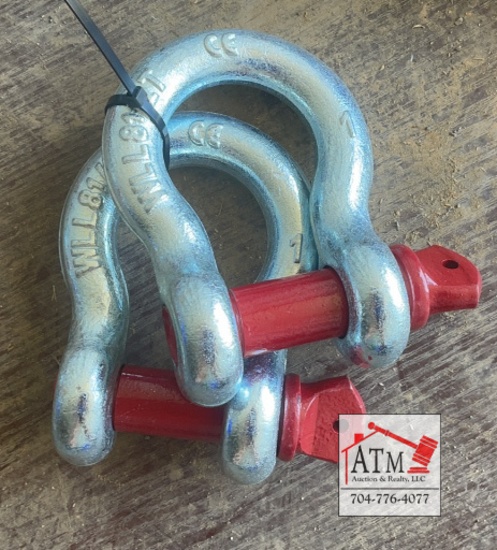 (2) NEW 1" Screw Pin Anchor Shackles