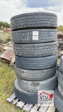 (7) 11R24.5 Tires