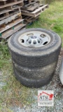 (3) Wheels & (4) Centers from a 2011 GMC 2500