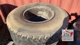 (4) 10.00R20 Split Rim Tire-Wheels