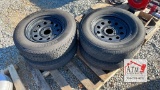 (4) 5-Lug 205/75R15 Tires