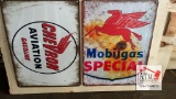 (2) NEW Retro Vintage Signs