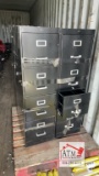 (2) Black Metal File Cabinets