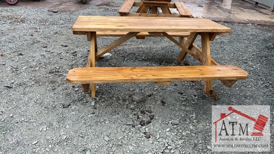 NEW 6' Treated Wood Picnic Table