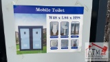 Portable Double-Stall Bathroom w/ Separate Stalls
