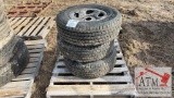 (3) 5-Lug 245/70 R16 Tires
