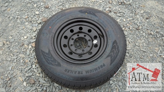 (1) NEW 235/80R-16 14 Ply 8 Lug Tire/Wheel Assy