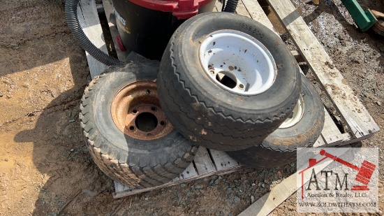 (3) 18x8.5-8 4-Lug Tires