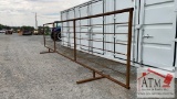 Continuous 24' Livestock Fence Panel Free-standing