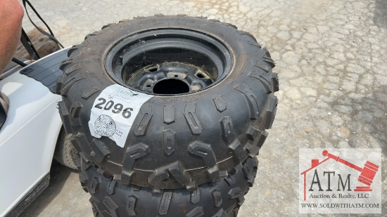 (4) AT24x10-12 ATV Wheel Assemblies