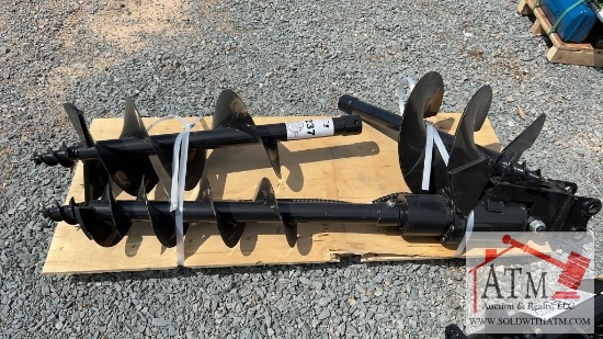 NEW 3 Piece Excavator Auger Set