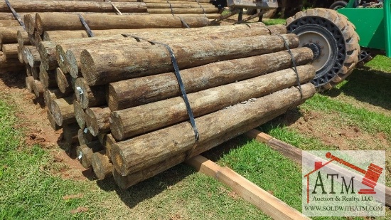 (25) 7" x 8' Treated Fence Post