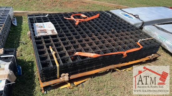 NEW Black Metal Rail Panels - 40 Panels Large