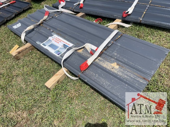 NEW Grey Metal Roof Panels - 70 Panels
