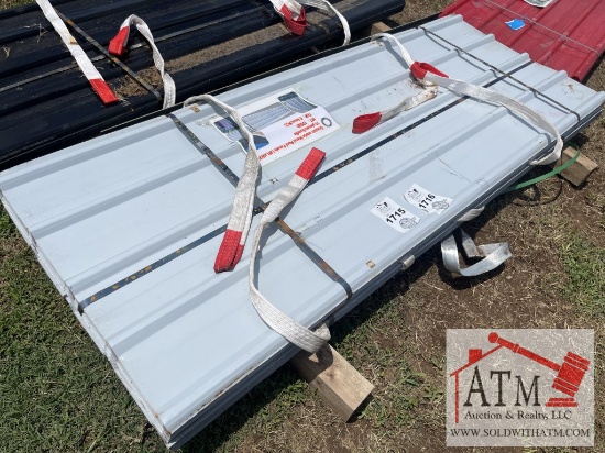 NEW White Metal Roof Panels - 70 Panels