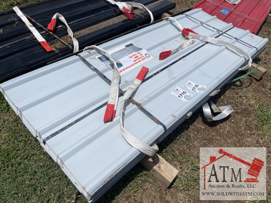 NEW White Metal Roof Panels - 70 Panels