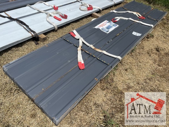 NEW Grey Metal 3' X 12' Roof Panels - 70 Panels
