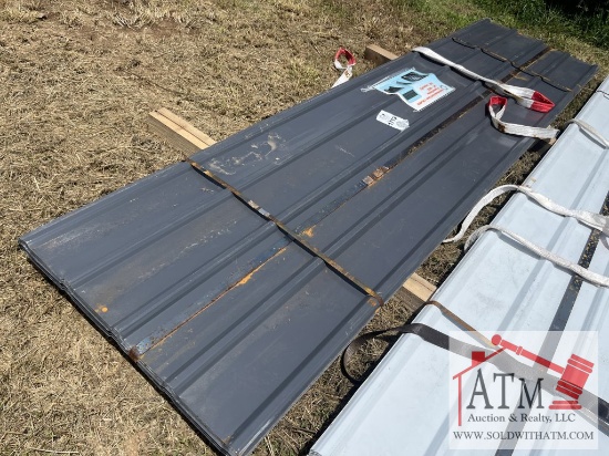 NEW Black Metal 3' x 12' Roof Panels - 70 Panels