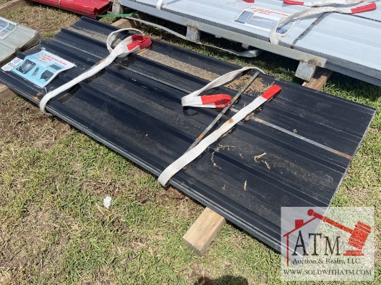 NEW Black Metal Roof Panels - 70 Panels
