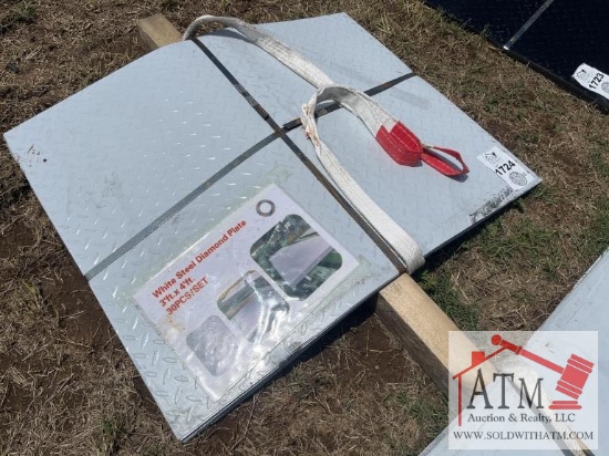 NEW White Steel Diamond Plate 3' x 4' - 30 Sheets